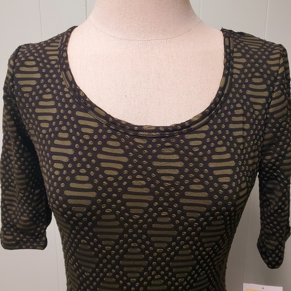 LuLaRoe Black & Green Nicole Dress - Picture 2 of 5